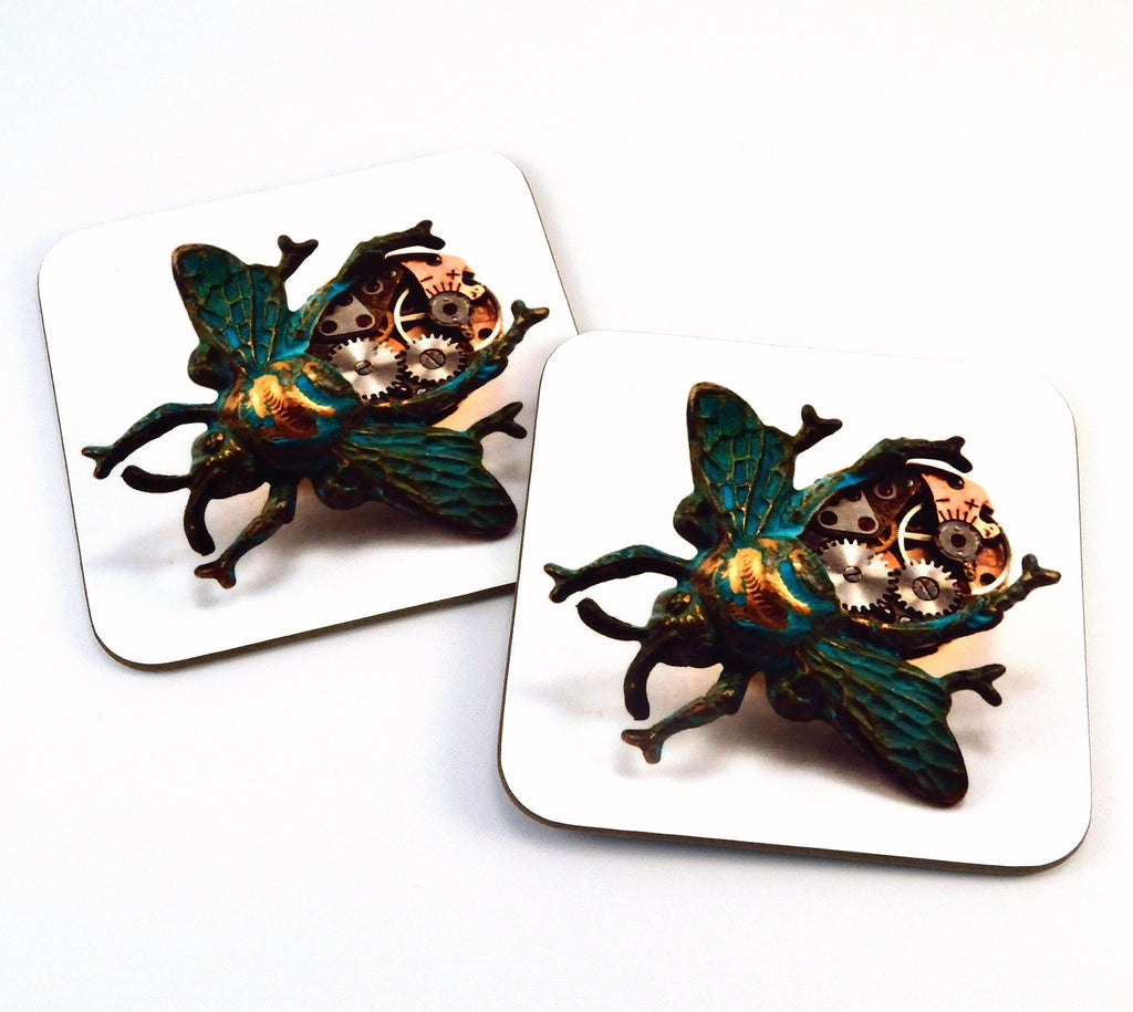 Bee Coasters, Steampunk Style