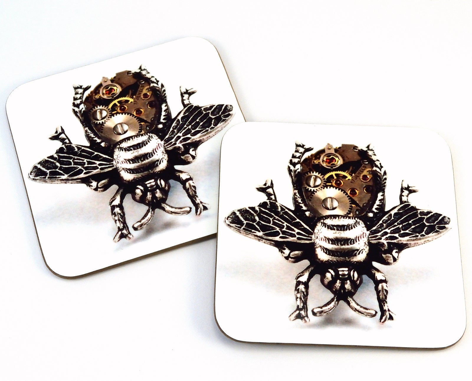 Steampunk Bee Coasters