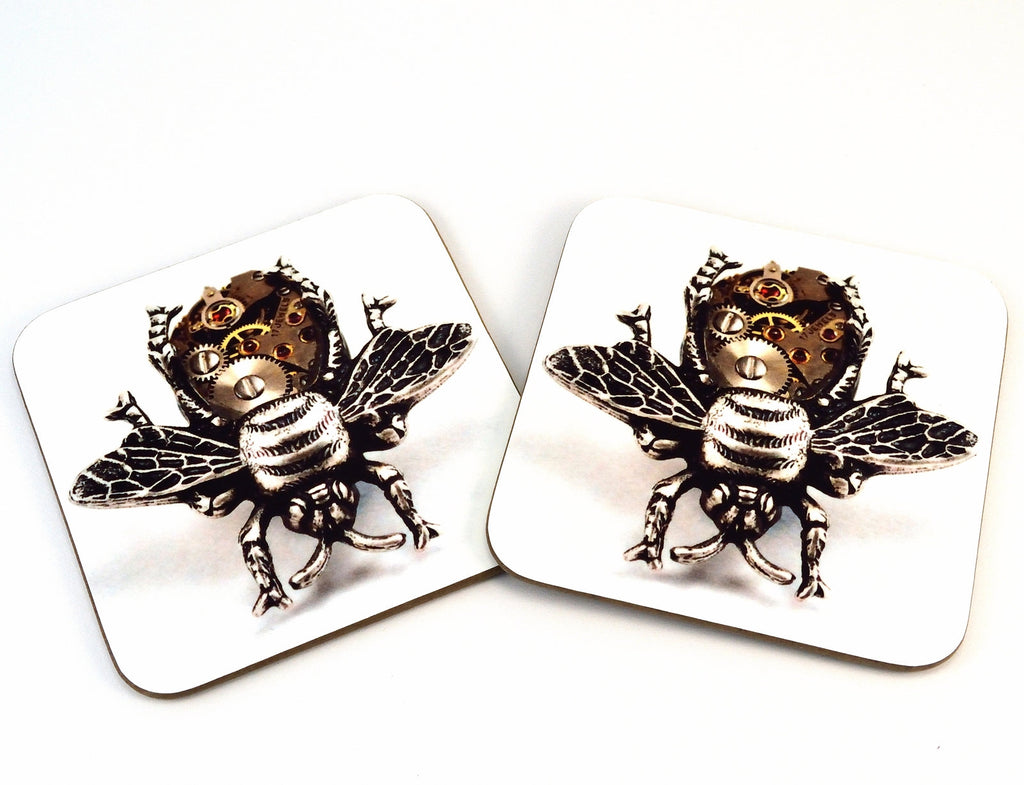 Steampunk Bee Coasters