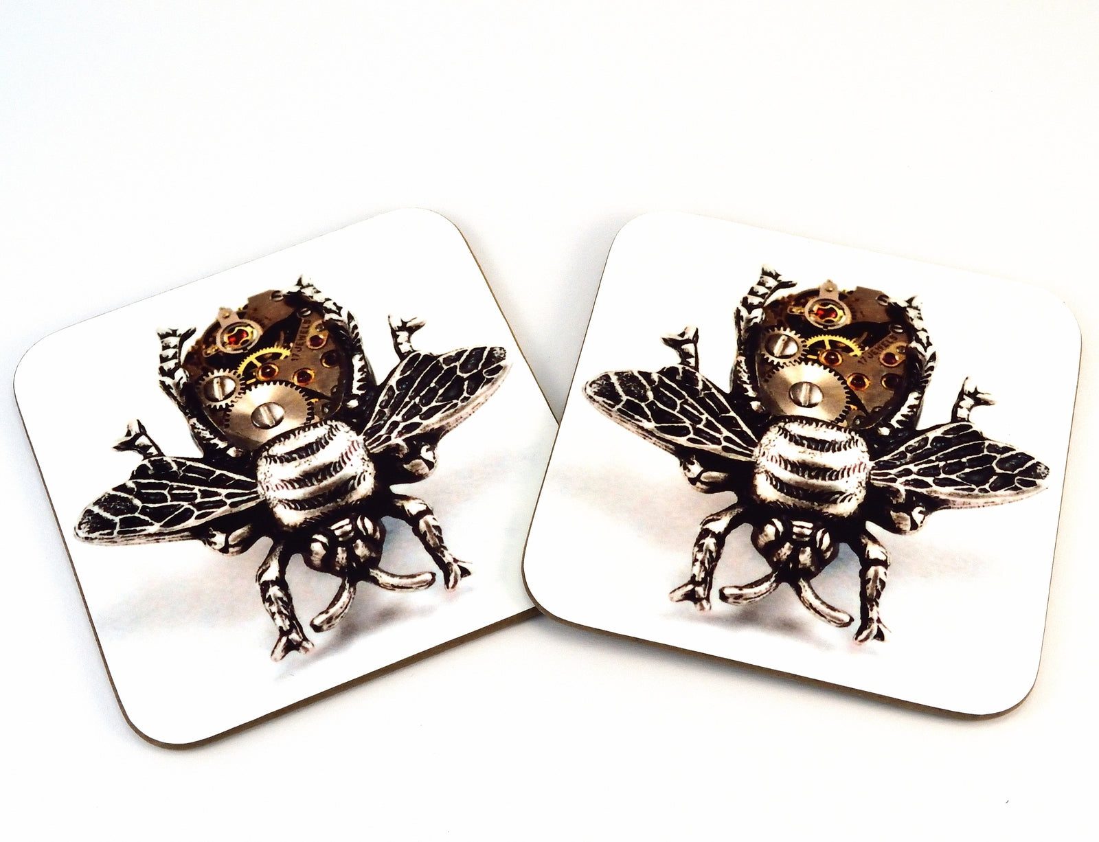 Steampunk Bee Coasters