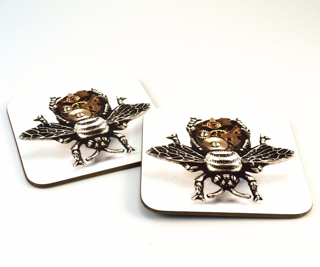Steampunk Bee Coasters